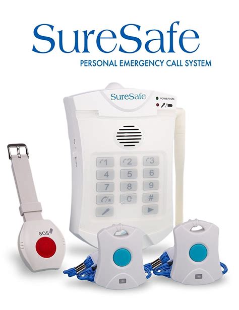 Suresafe Personal Alarms 1 X Wristwatch And 1 X Pendant 1 Free Spare