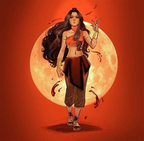 A Woman With Long Hair Standing In Front Of A Full Moon And Holding Her
