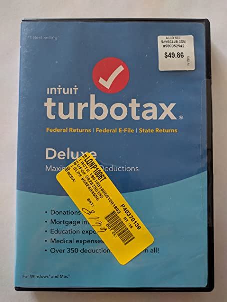 Amazon Com Intuit TurboTax Deluxe 2017 Federal State Sealed In DVD