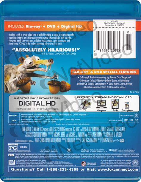Ice Age Blu Ray Dvd Digital Hd Blu Ray On Blu Ray Movie
