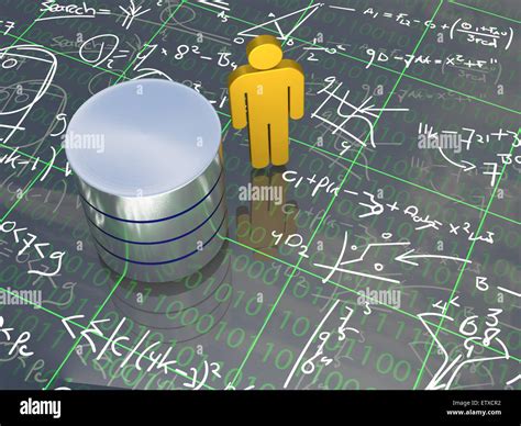 Database Engineer An Abstract Man Standing Next To A Database