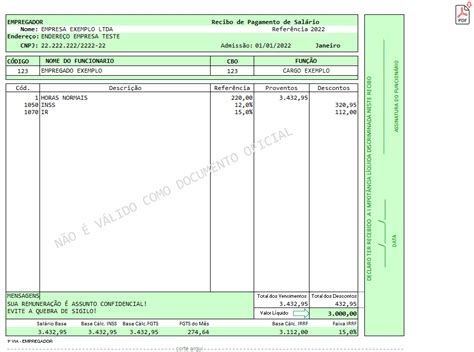 Planilha De Cálculo De Salário Holerite Folha De Pagamento Excel Guia