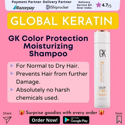 Gk Global Keratin Moisturizing Shampoo Ml Free Shipping