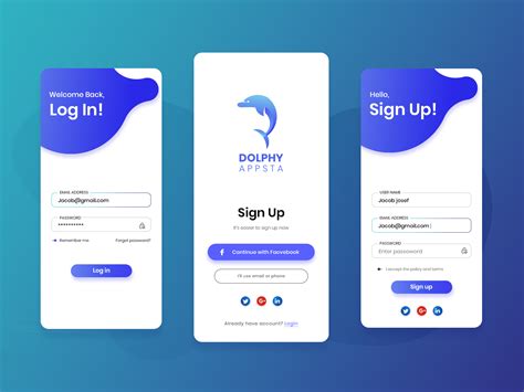 Login And Sign Up Ui Kit By Bhavik Narigara On Dribbble