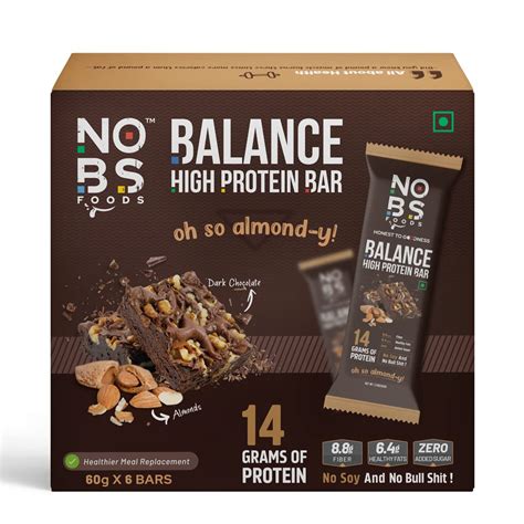 No Bs Foods Balance High Protein Meal Replacement Bar 14gm Pack Of 6