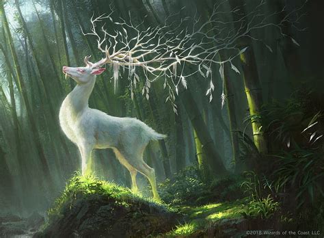 Hd Wallpaper Artwork Deer Drawing Fantasy Art Forest Illustration