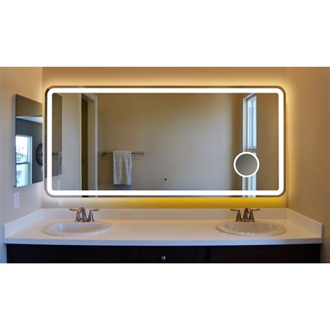 Corner Bathroom Mirror With Light Rispa