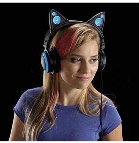 Axent Wear Cat Ear Headphones With Blue High Performance Free Shipping