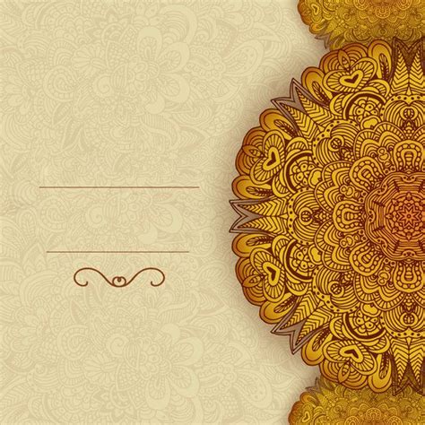 Invitation card maker is your online solution to every event. Gold Pattern Disk Card Design Vector Background Material ...