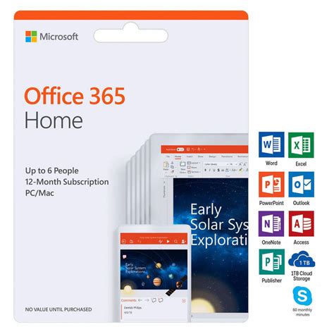 Microsoft Office 365 Home 5 Device 12 Months Download Officeworks