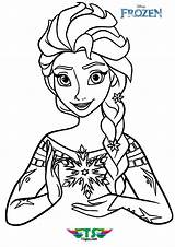 Elsa Coloring Beautiful Tsgos sketch template