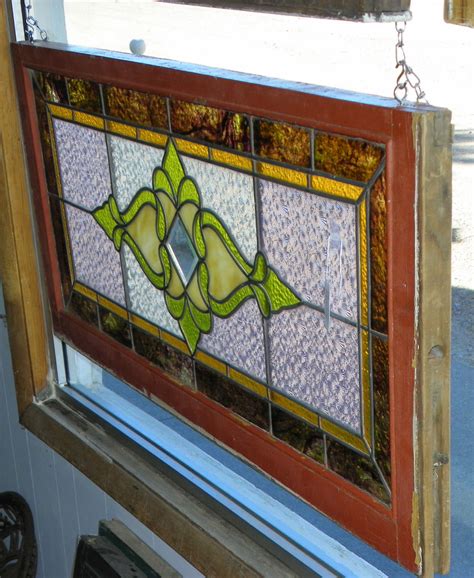 Bargain John S Antiques Antique Stained Glass Over The Bay Style Window Bargain John S Antiques