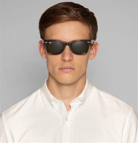 Ray Ban Clubmaster Acetate And Metal Sunglasses In Gold
