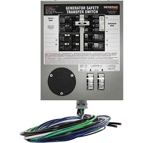Buy Generac 6376 30 Amp 6 10 Circuit Indoor Manual Transfer Switch For