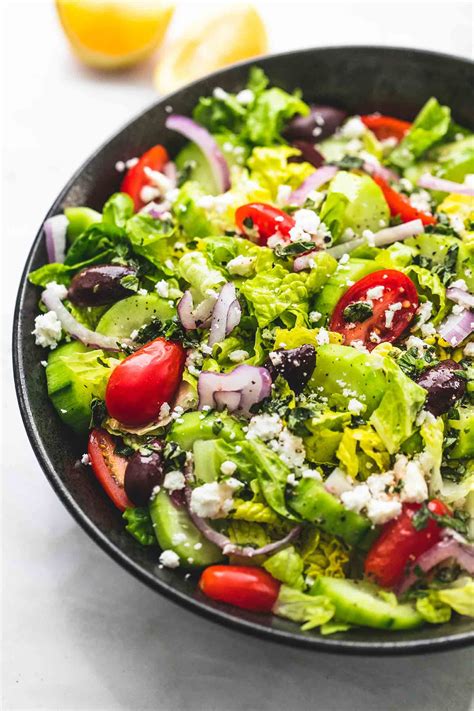 Easy Greek Tossed Green Salad Side Dish Recipe