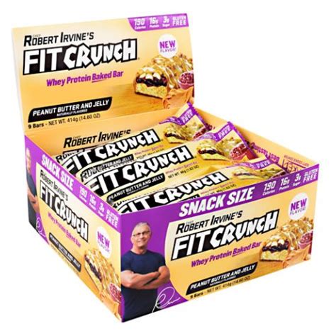 Fit Crunch Bar Peanut Butter And Jelly 9 Bars By Fit Crunch Bars Shop