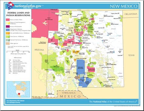Map Of New Mexico Map Federal Lands And Indian Reservations