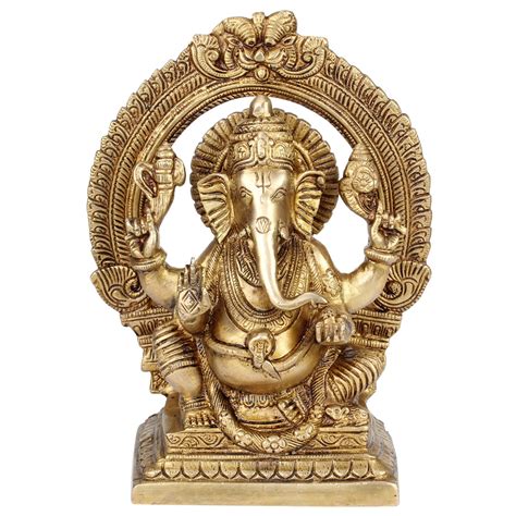 Buy Kartique Brass Ganesh Idol Statue Elephant Murti God Ganesha