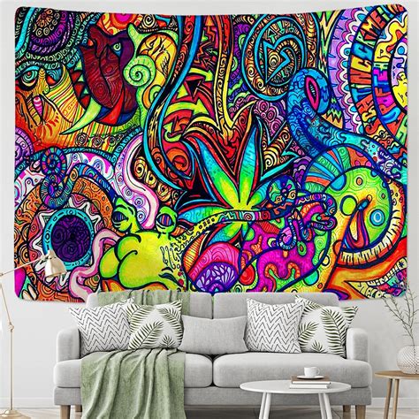 Floral Tapestry Colorful Tapestry Pattern Tapestry Totems Etsy