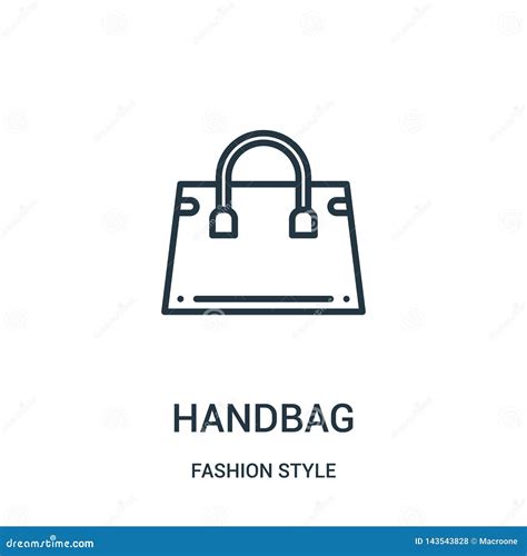 handbag icon vector from fashion style collection thin line handbag outline icon vector
