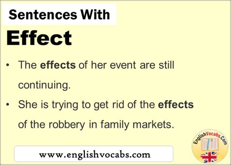 Sentences With Effect In A Sentence Effect English Vocabs
