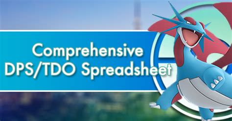Comprehensive Dpstdo Spreasheet Updated With New Feature Pokemon Go Wiki Gamepress