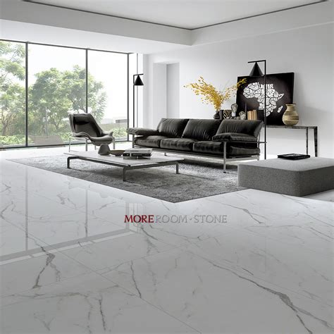 China 32x32 And 24x48 In Polished Snow White Glazed Marble