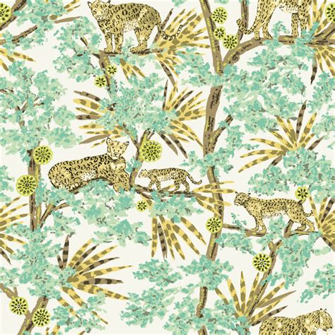 Leopards Peel And Stick Wallpaper Contemporary Wallpaper By