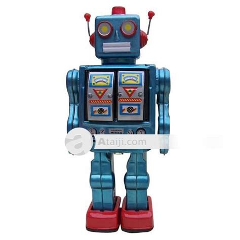 Robot Toy Tin Electrical Blue Robot Toy Robot Retro