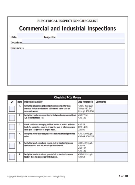 Electrical Checklist In Excel Format Electrical Inspection Checklists