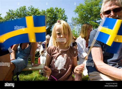 People Celebrating The Swedish National Day Stock Photo Alamy