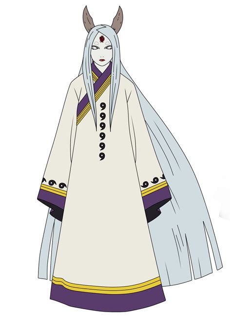 Ootsuki Kaguya Anime Character In White And Purple