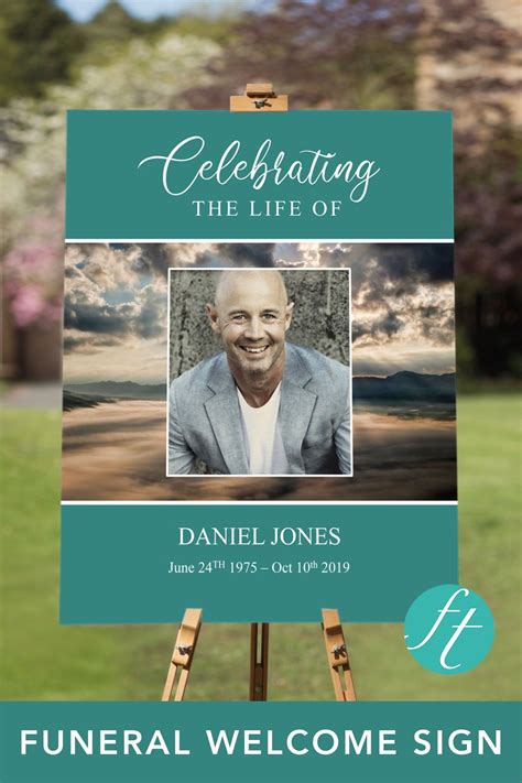 Pretty cakes beautiful cakes amazing cakes 25th wedding anniversary cakes wedding cakes golden anniversary cake anniversary cake designs can be customised for any anniversary. Mountain Top Funeral Welcome Sign | Funeral posters, Funeral