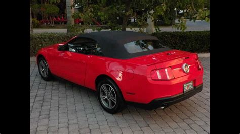 2012 Ford Mustang Premium Convertible Red For Sale Ft Myers Fl 33908