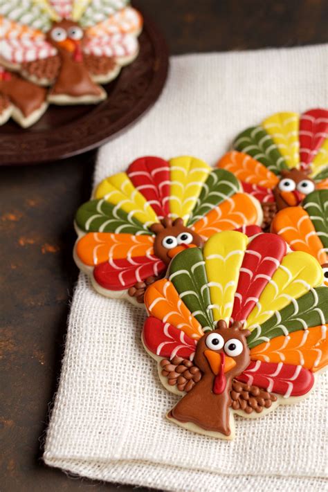 Decorated Turkey Cookies The Bearfoot Baker