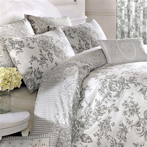 Toile Duvet Covers Floral Patchwork Country Reversible Quilt Cover