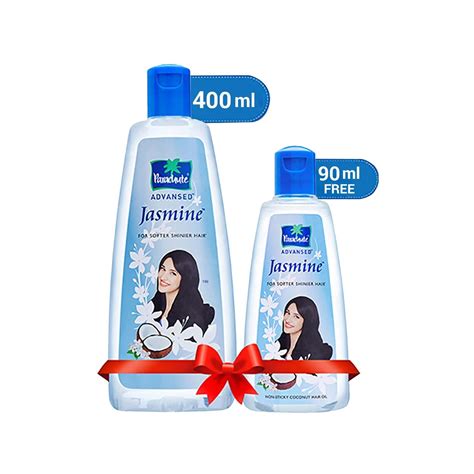Parachute Advansed Jasmine Non Sticky Coconut Hair Oil 400 Ml With Free 90 Ml Pack Medanand
