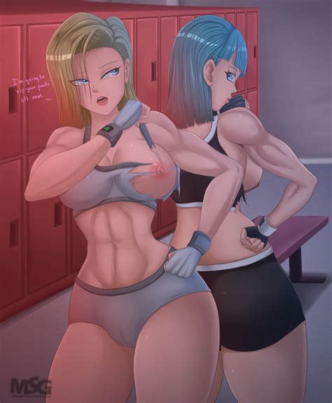 android 18 and bulma by magnificentsexygals hentai foundry