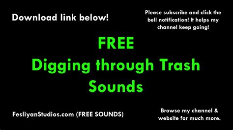Digging Through Trash Free Sound Effect Various Versions Youtube