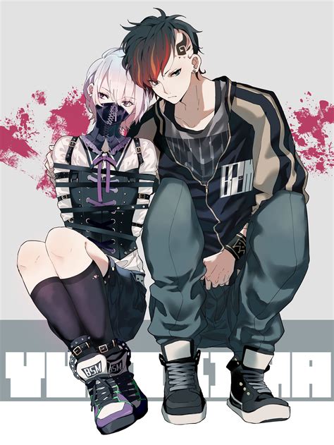 Anime Goth Couple Art X Jpeg