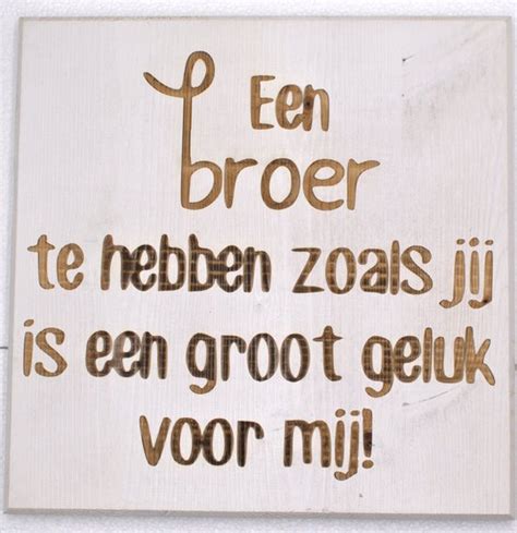 Spreukbord Hout Tekstbord 30 X30 Cm Wandbord Wanddecoratie Een Broer Is