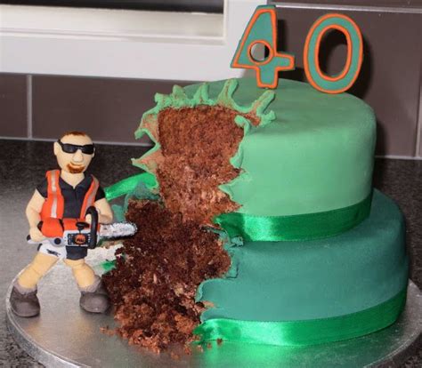 The Papoose Mamoose Chainsaw Forester Birthday Cake