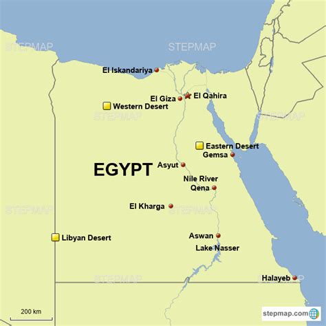 Stepmap Egypt Map Landkarte Für Egypt