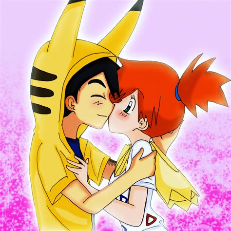 Pokeshipping Kiss By Moritosakura On Deviantart Ash And Misty Pokemon Ash And Misty Pokemon