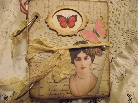 A Junk Journal With Coffee Stained Pages Inserts Pockets Cards And Tags 72 Pages Sewed And
