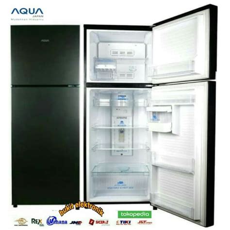 Lihat isi dalam kulkas dengan mengetuk dua kali pada panel menyerupai cermin tanpa perlu membuka. Jual LEMARI ES 2 PINTU AQUA SANYO AQR-D 270 - Kab. Bandung ...