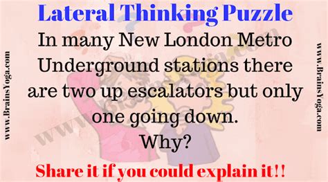 Lateral Thinking Brain Teaser With Answer Lateral Thinking Brain