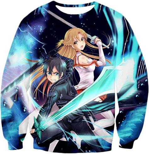 Sword Art Online Anime Couple Kirito And Asuna Ultimate Action Graphic