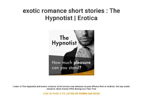 Exotic Romance Short Stories The Hypnotist Erotica