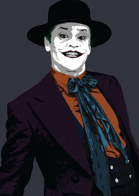 Dc Joker Stylised Pop Art Poster Prints Etsy